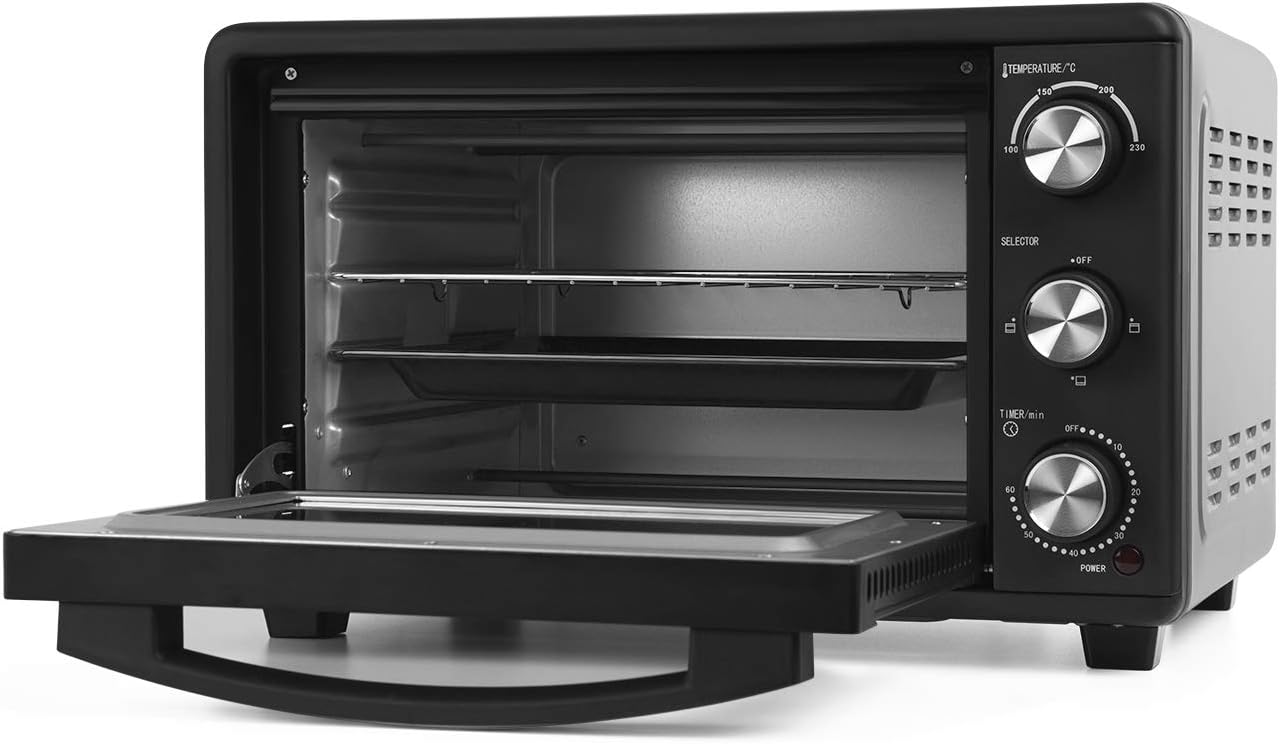 Orbegozo HO 255 Negro Horno eléctrico de sobremesa, 25 L, temporizador, termostato regulable 1500 W Reacondicionado