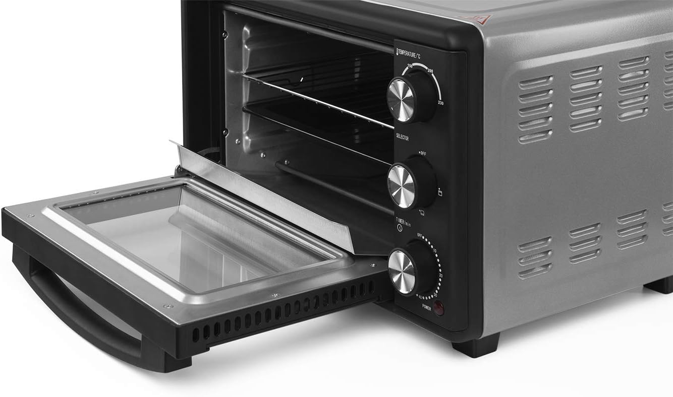 Orbegozo HO 255 Negro Horno eléctrico de sobremesa, 25 L, temporizador, termostato regulable 1500 W Reacondicionado
